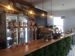 Craft beer taps  at The Botanist in Wellington