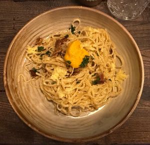 Spaghetti Carbonara at The Botanist in Wellington