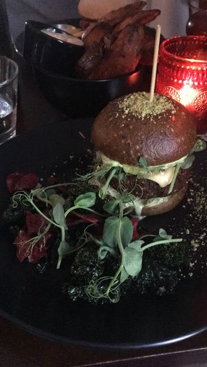Vegan burger at The Botanist in Wellington