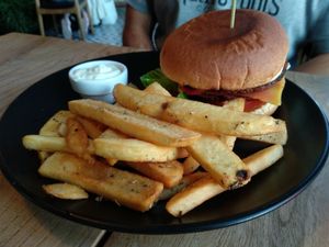 Good burger but so small and $22! at The Botanist in Wellington