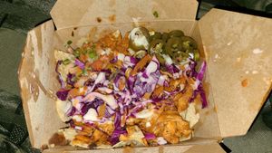 Buffalo chikn nachos at The Vegan Nom - E Cesar Chavez  in Austin