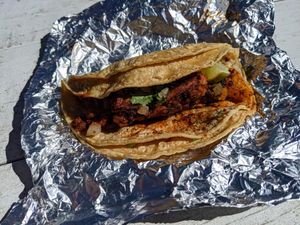 Al Pastor. at The Vegan Nom - E Cesar Chavez  in Austin