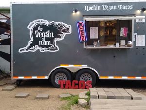 Food truck at The Vegan Nom - E Cesar Chavez  in Austin