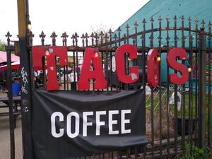 Sign at The Vegan Nom - E Cesar Chavez  in Austin