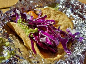 Fishless taco. Could've used more guac at The Vegan Nom - E Cesar Chavez  in Austin