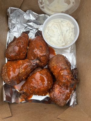 Buffalo wings   at The Vegan Nom - E Cesar Chavez  in Austin