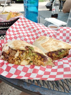 "big breakfast burrito" :') at The Vegan Nom - E Cesar Chavez  in Austin