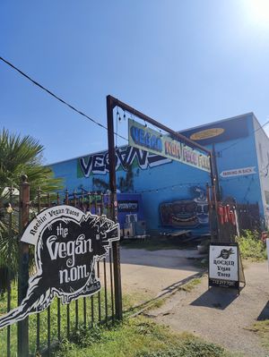 food park exterior at The Vegan Nom - E Cesar Chavez  in Austin