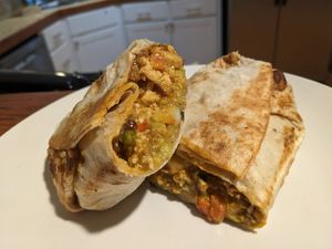 Big Brunch Burrito at The Vegan Nom - E Cesar Chavez  in Austin