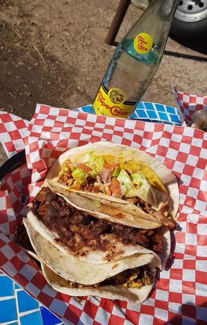 Taco trio at The Vegan Nom - E Cesar Chavez  in Austin