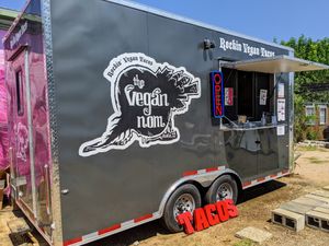 Smaller but better, according to the crew. at The Vegan Nom - E Cesar Chavez  in Austin