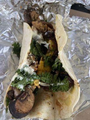 Avocado Real with mushrooms!  at The Vegan Nom - E Cesar Chavez  in Austin