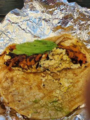 Scrambled Tofu, Sweet Potato Hashbrowns, and Avocado! at The Vegan Nom - E Cesar Chavez  in Austin