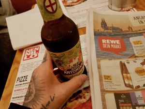 beer at Antica Pizzeria Nennillo in Cologne