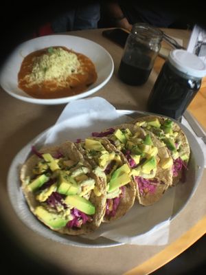Tacos y pasta at De/Raiz Cocina Café - Calle 65 in Bogota