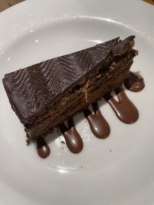 Chocolate cake - it was tasty but very dry at De/Raiz Cocina Café - Calle 65 in Bogota