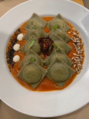 Ravioli - absolutely delicious!
 at De/Raiz Cocina Café - Calle 65 in Bogota