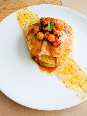 Pancakes! at De/Raiz Cocina Café - Calle 65 in Bogota