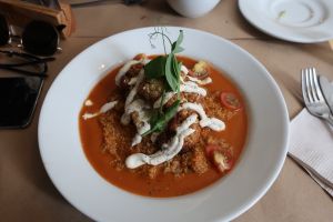 Cauliflower with tomatoes and quinoa at De/Raiz Cocina Café - Calle 65 in Bogota
