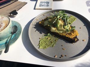 Hummus bread   at The Therapist - LxFactory in Lisbon