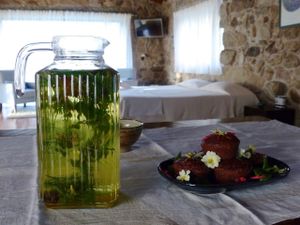 Herbal tea and vegan muffins are amongst the renown specialties of Quinta das Águias. at Quinta das Aguias in Paredes De Coura