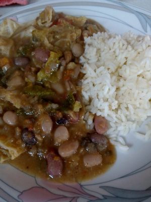 Delicious feijoada! at Quinta das Aguias in Paredes De Coura