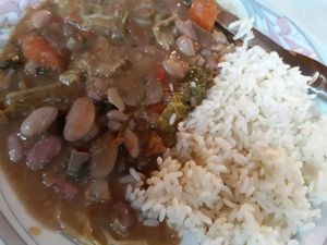 Feijoada vegan at Quinta das Aguias in Paredes De Coura