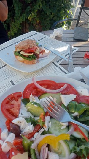 Vegan feta at Apollon in Corfu