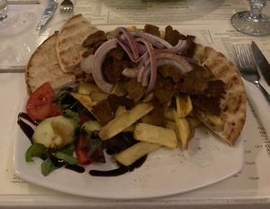 Vegan gyros  at Apollon in Corfu