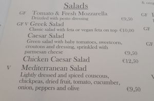Salads at Apollon in Corfu