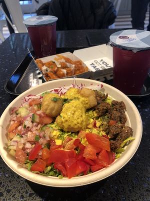 tahini falafel salad  at Beatnic - Soho in New York City