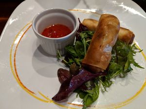 Vegan spring rolls at Lime in Galway