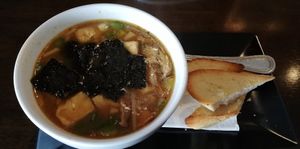 Vegan miso soup at Lime in Galway