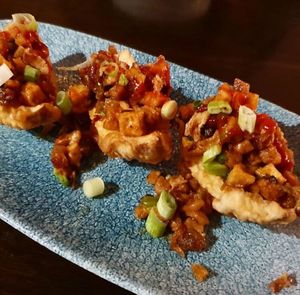 Crispy potato skins vegan starter! There were amazing 💚🍃 at Lime in Galway