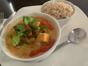 Vegan Thai red curry at Lime in Galway