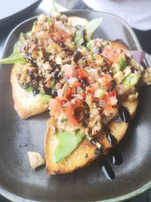 Mushroom bruschetta at Lime in Galway