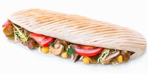 pocket with veggies and mushrooms at Star Kebab in Chisinau