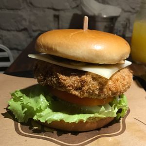 Mushrooms burger at Tri Burger in Santo Andre