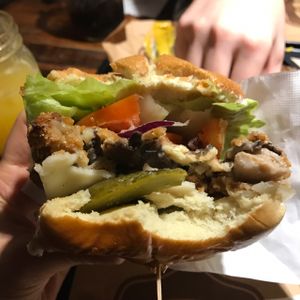 Mushrooms burger at Tri Burger in Santo Andre