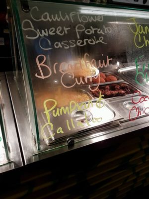 Jerk Shack counter (vegan curry specials)  at Jerk Shack in Manchester