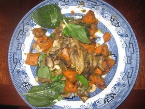 Vegan sweet potato hash at Trof NQ in Manchester