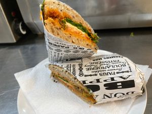 כריך בלקני at Mauna - Vegan Kitchen in Mitzpe Ramon