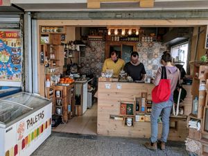 The lovely guys that run the place at Mauna - Vegan Kitchen in Mitzpe Ramon