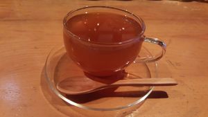 Housemade hot ginger tea at Nobister in Nagasaki
