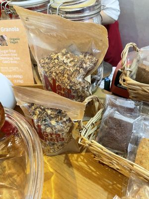 Homemade organic granola  .   at Nobister in Nagasaki