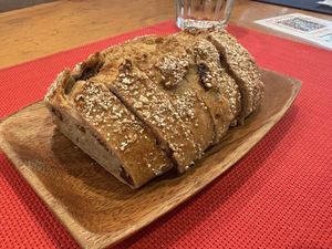 Finally some non sweet European Like bread 🥰   at Nobister in Nagasaki