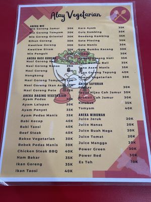   at Alay Vegetarian in Singaraja