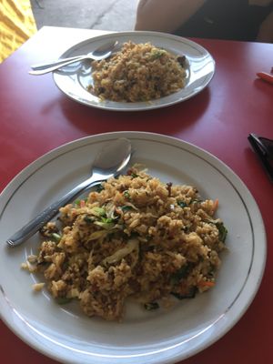 2 dishes of rice. Very good. 25K each plate. at Alay Vegetarian in Singaraja