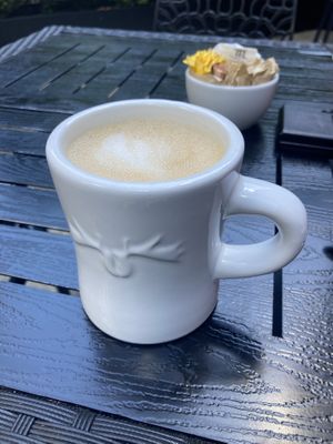 Oat latte  at Moose Coffee in Manchester