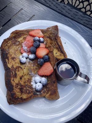 Vegan French toast   at Moose Coffee in Manchester